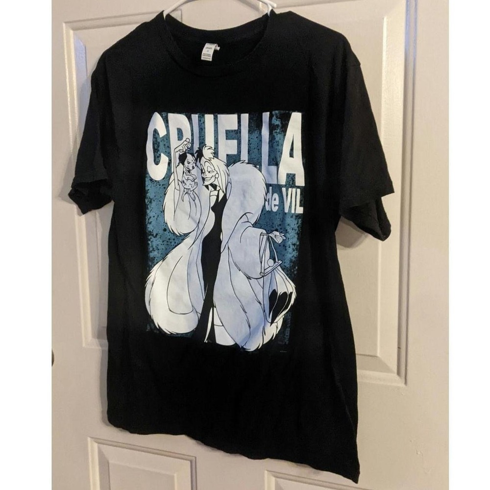 Disney Cruella De Vil 101 Dalmatians, Adult Medium, Cotton  Black